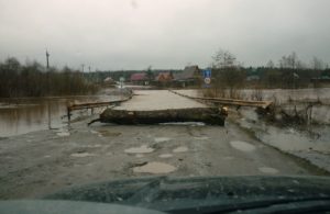 затопление моста через р. Ласьва (Пермский край)